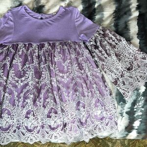 Girl’s Beautiful Organza Overlay Top